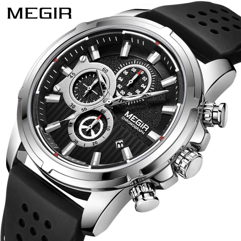 MEGIR 2101 Jam Tangan Pria Analog Chronograph Luminous WATCHKITE WKOS