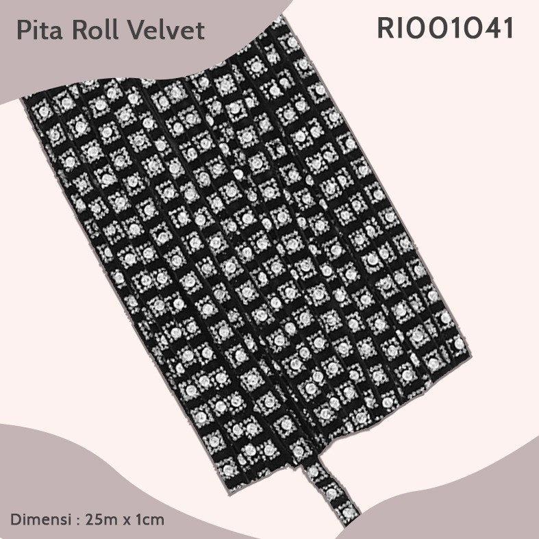 Renda Roll Velvet Motte Squin RI 001041