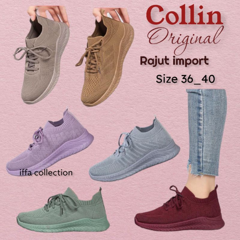 sepatu rajut import collin terbaru redy di toko iffa collection