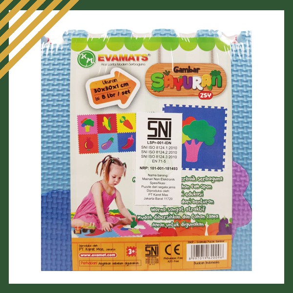 Puzzle Matras EVAMAT SAYUR Tikar Karpet Evamats Playmat Mainan Anak Bayi Murah