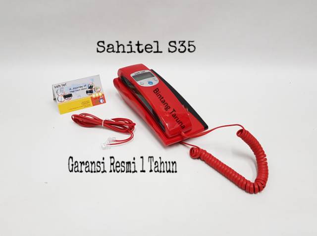 Telepon Kabel Sahitel S-35 Pesawat Telepon Sahitel S35 (Merah)