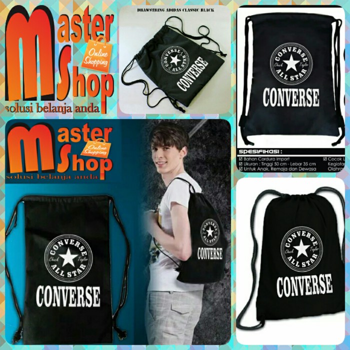 Tas Ransel Serut Drawstring Bag / Tas Allstar kampus / Basket / Futsal