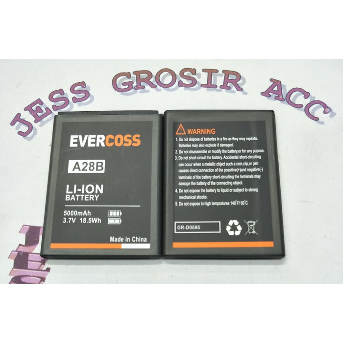 Baterai Battery Evercross Evercoss Cross A28B Double Power 5000Mah - Hitam