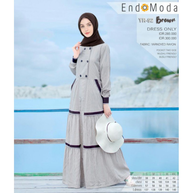 Gamis Endomoda YR 92 - Gamis Wanita Muslimah Endomoda YR 92