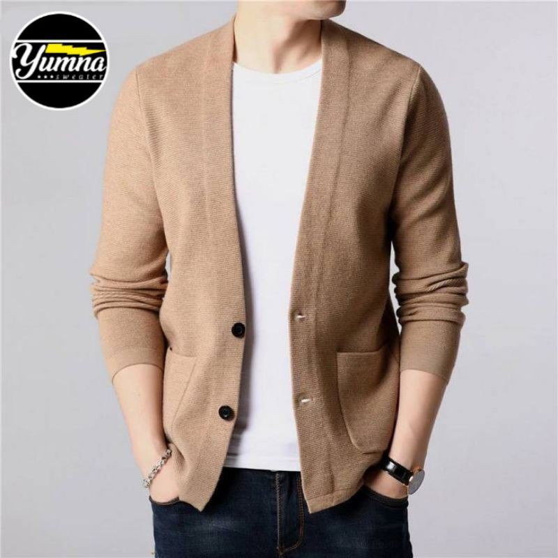 sweater rajut pria / sweater rajut kardigan pria kwalitas  premium