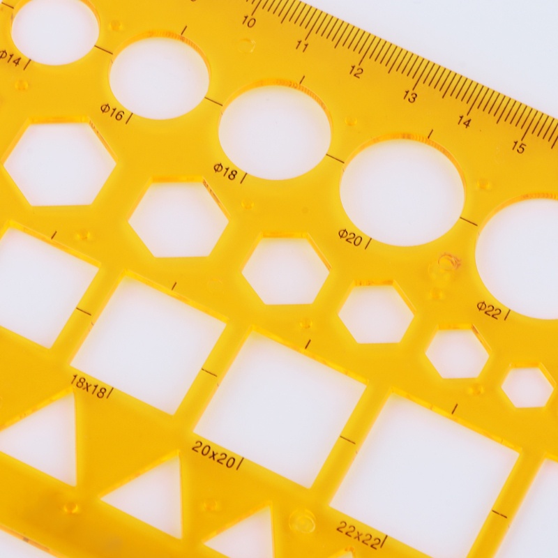 Mary K Resin Circles Squares Untuk Penggaris Template Geometri Segitiga Pengukur Stensil