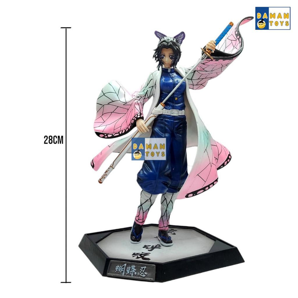 Action Figure Anime Shinobu Kocho 28cm Demon Slayer Pajangan Kimetsu No Yaiba