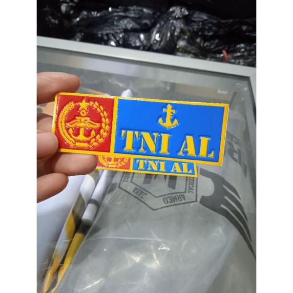 Sticker Tempelan Plat Motor TNI AL