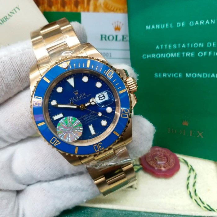 Jam Tangan Rolex Submariner Gold Blue Dial