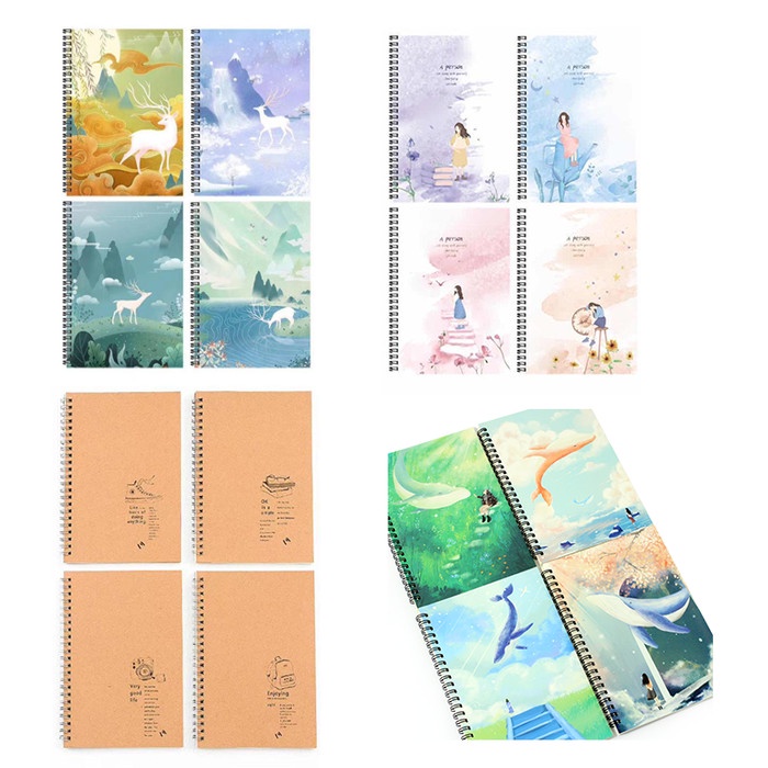 

Hemat Buku Tulis Spiral A5 Rusa, Ikan Paus, Simple Colour Terbatas