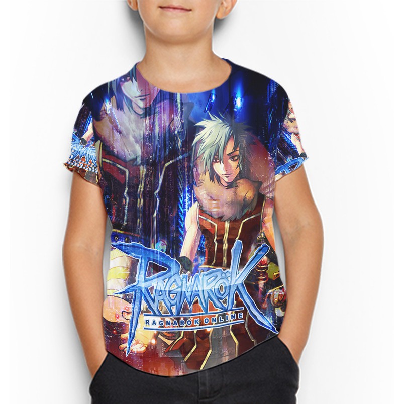 Ragnarok Tshirt Fullprint Bahan Polyester Jersey Casual Kaos Anak Umur 3 s/d 10 Tahun