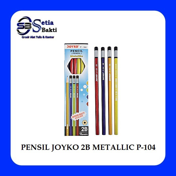 

JOYKO Pensil 2B Untuk Komputer P 104 Metallic 1 Pak - 12 Pcs