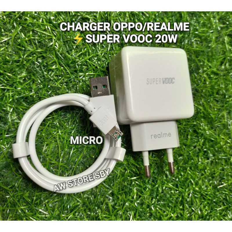 charger realme 20w Super vooc Micro usb 3 pro/ F1 plus/ F3 plus/ F9 pro/ F11/ F11 pro (20W MICRO)