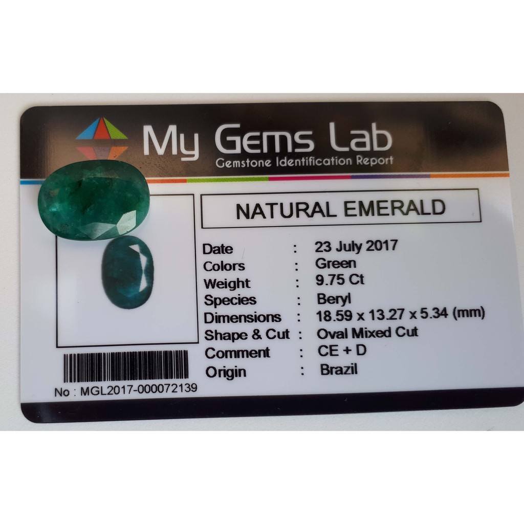 

Zamrud Emerald 9.75 Ct Memo