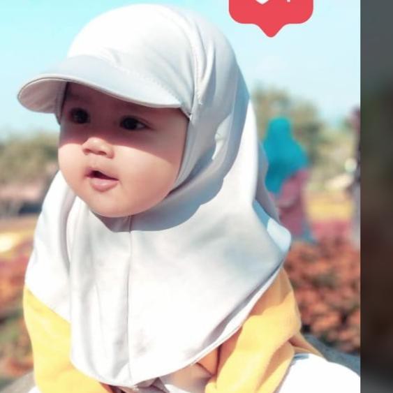 MMC Jilbab topi sporty baby/ jilbab topi bayi :)