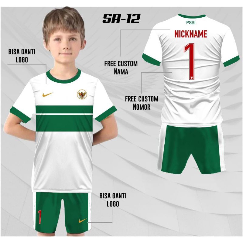 Jersey sepak bola kaos kiper setelan anak lengan pendek