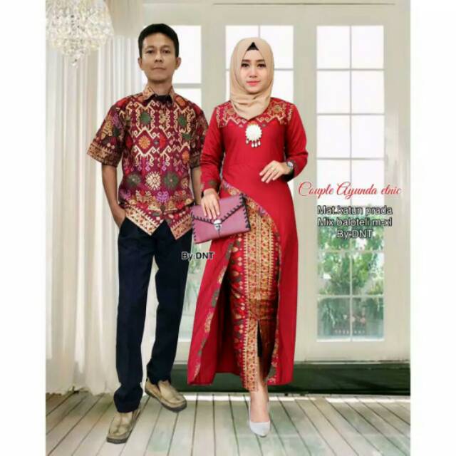 [Best Seller] COUPLE BATIK LONGCARDI AYUNDA Sarimbit Keluarga Pesta Batik Pekalongan Tanah Abang