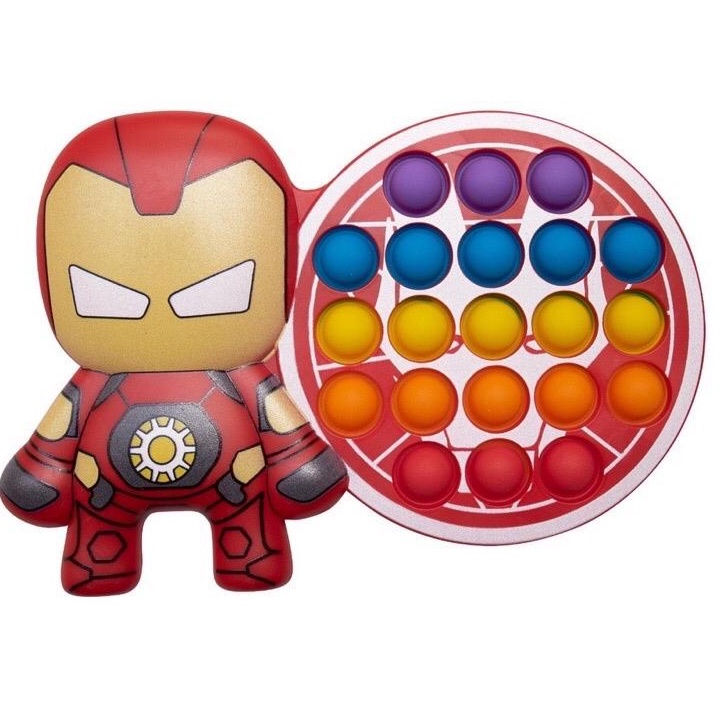 Mainan anak Pop It Avengers fidget push / pop it karakter lucu