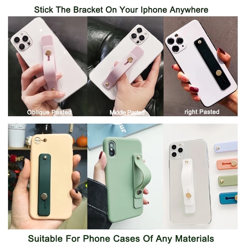 Hot Sale/Tempat Ponsel Gelang Tangan Warna Permen Portabel/Holder Lem Push Back TPU Universal/Stabilizer Telepon Ringan Kompatibel Dengan Smartphone iPhone Dan Android