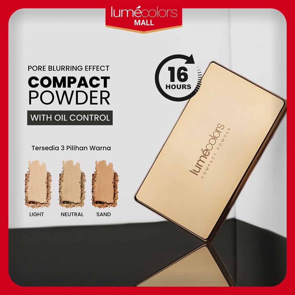 Compact Powder Lumecolors Two Way Cake Oil Control and Water Resist 16Hour