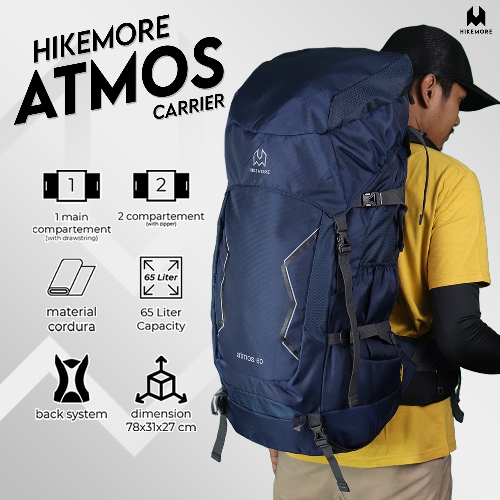 Hikemore Atmos Tas Ransel Gunung Carrier 60 Liter Outdoor Original