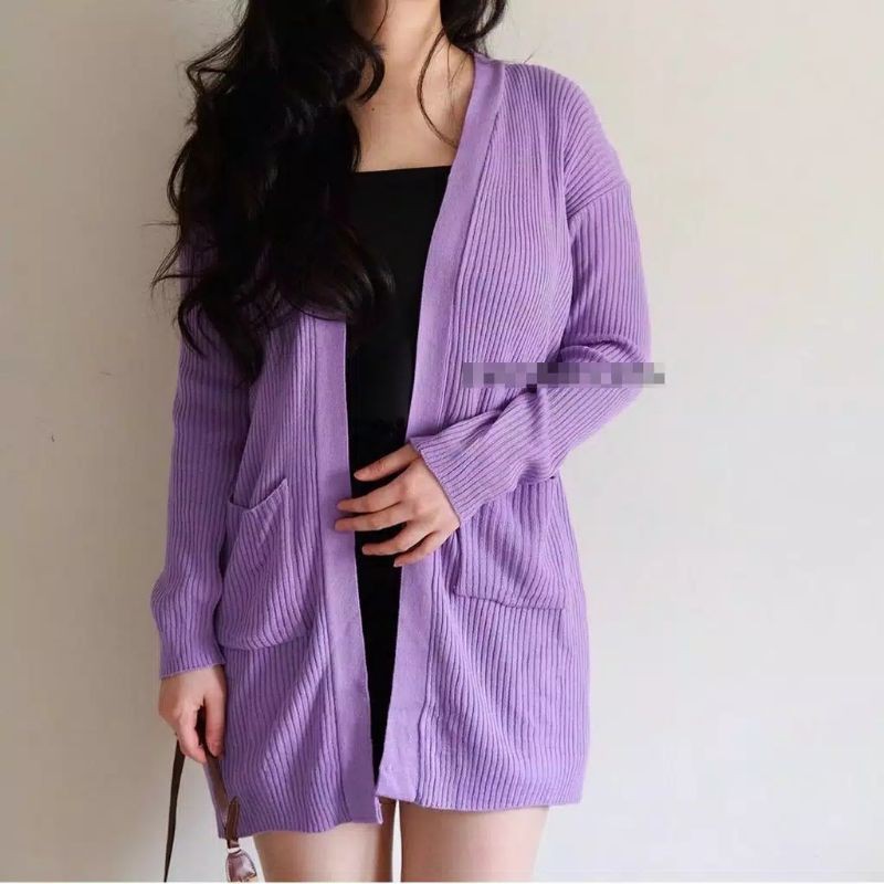 Syasweater - CARDIGAN PANJANG WANITA BELLE OVERSIZE Cardigan Wanita-3