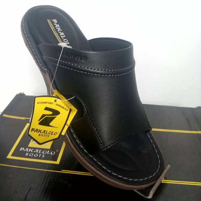 SANDAL KULIT PRIA PAKALOLO N 0945 HITAM