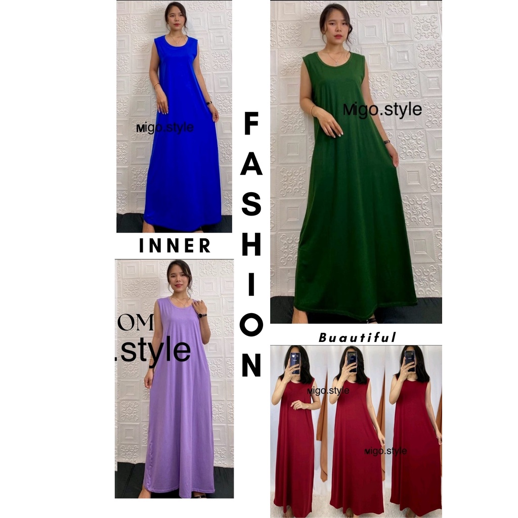 Inner Manset Gamis Wanita Spandek Rayon ESANT ORIGINAL,Dalaman Gamis Muslim Spandek Rayon,Inner Mans