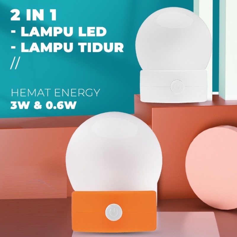 Bisa COD - AOKI Lampu Tidur 3 Watt AK-YD01 - Led Dinding Night Lamp Sleep Lamp Kamar Asrama Studio Lemari Pakaian Lorong Tangga Hemat energy