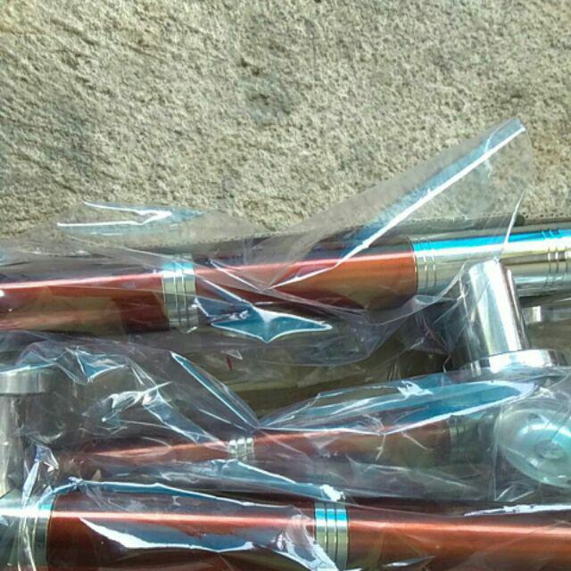 Handle Pintu Gold Tarikan Pintu 33 Cm Gagang Pintu Rumah Bulat Kunci Stainless Natural Coklat Cowak