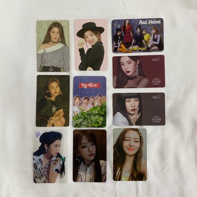 Red Velvet Official Photocard ( Etude, SG, benefit, group)