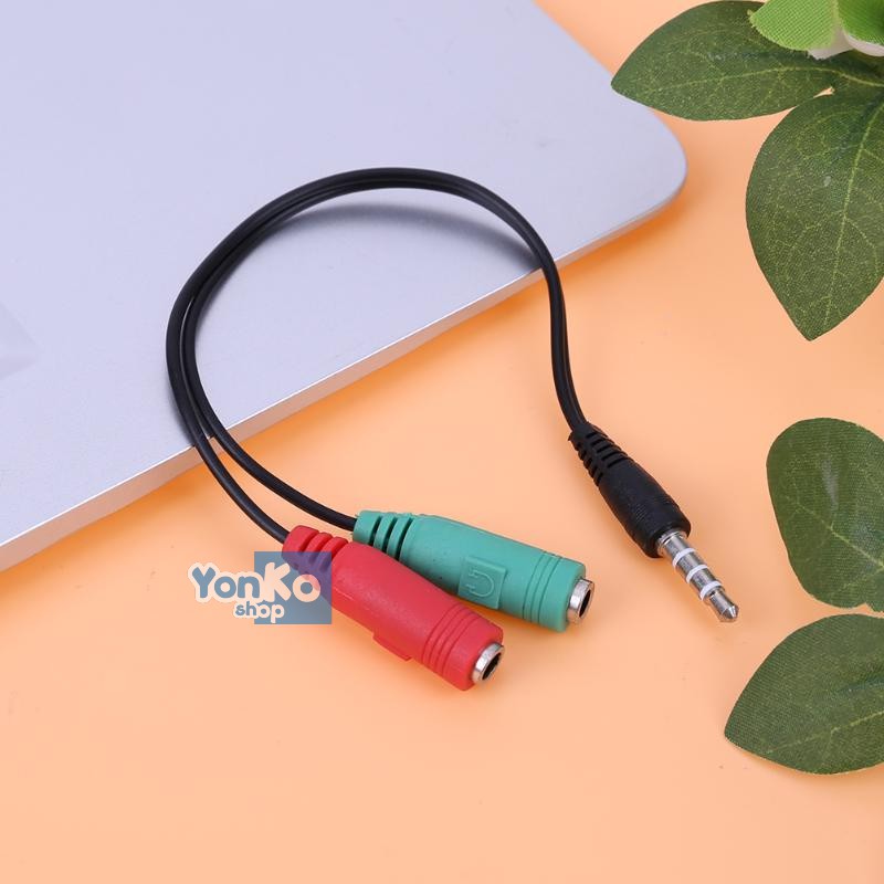Kabel Audio Splitter 2 to 1 untuk Smartphone/HP 3.5mm / Jack 3.5mm AUX ke Headset Headphone Speaker
