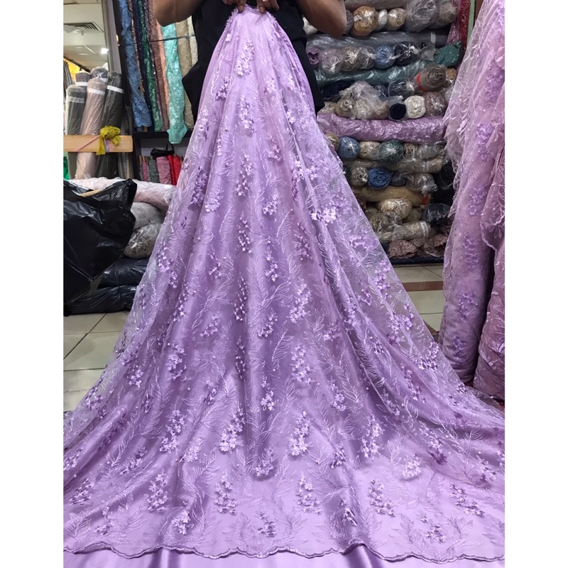 New!! Kain bahan tile akar mutiara / bahan kebaya brokat tulle,.