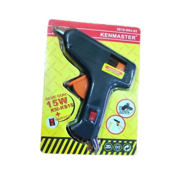 Alat Lem Tembak / Kenmaster Glue Gun 15 watt (+ Switch)