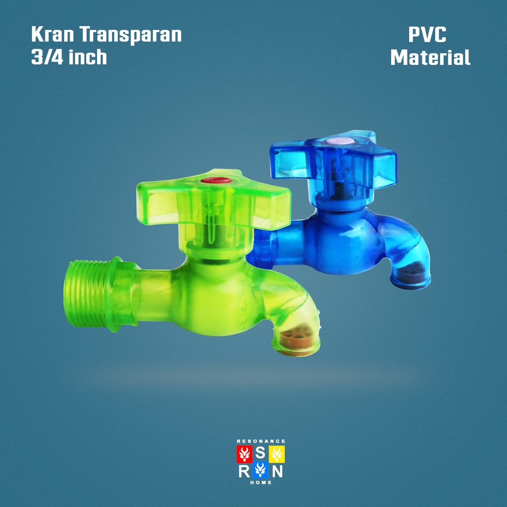 Kran Plastik Transparan 3/4 Inchi / Keran Kran Tembok Cuci Piring Resonance Home