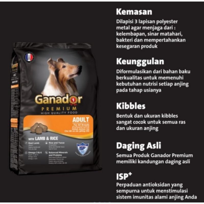 Ganador Adult Lamb &amp; Rice 20kg