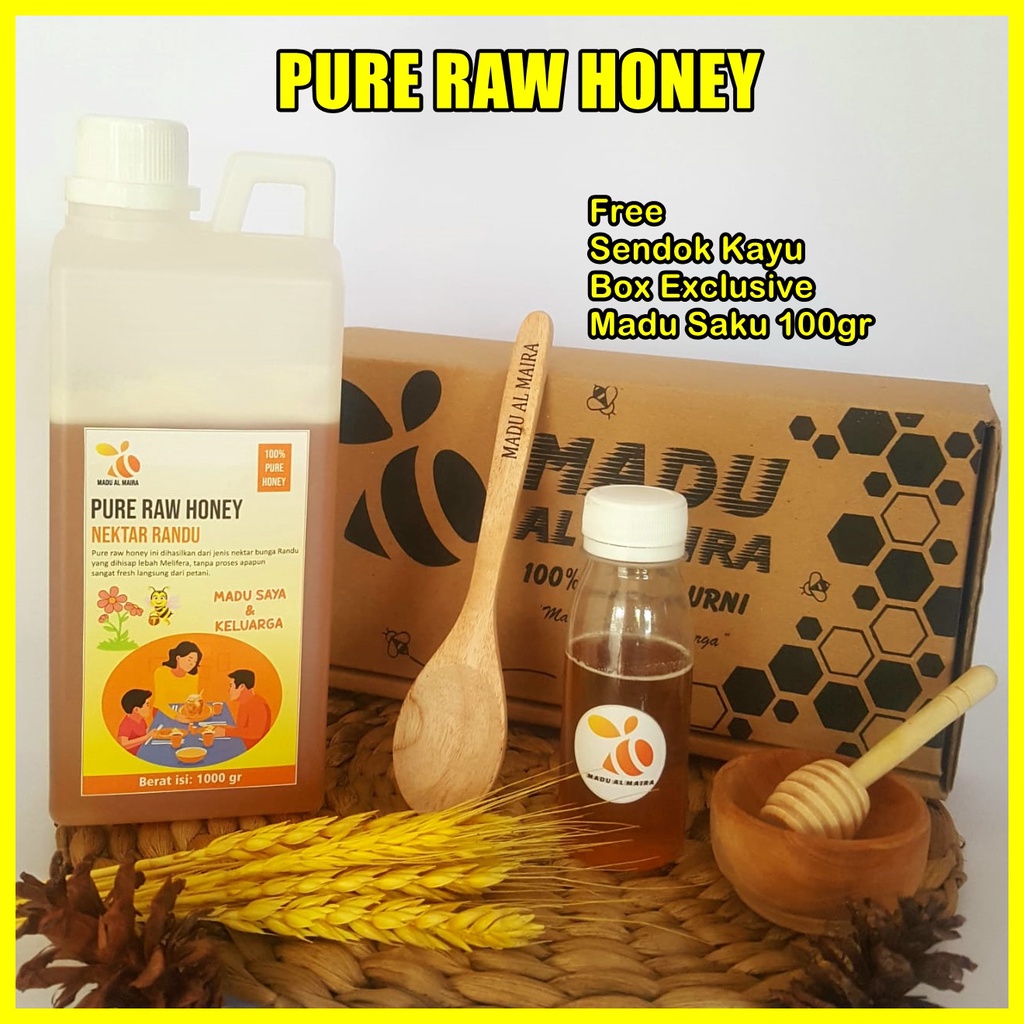 

Madu Murni Asli Nektar Bunga [1Kg] randu 100% organik raw honey pati jawa tengah