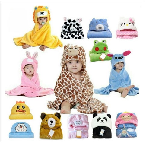 Selimut Bayi Topi Boneka 1/Selimut Bayi Karakter Fleece