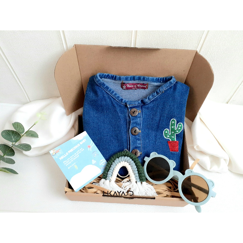 BAJU SWEATER JEANS ANAK COWOK 2 TAHUN / KADO HAMPERS ATASAN DENIM ANAK 2 - 4 TAHUN/  PAKET HAMPERS B