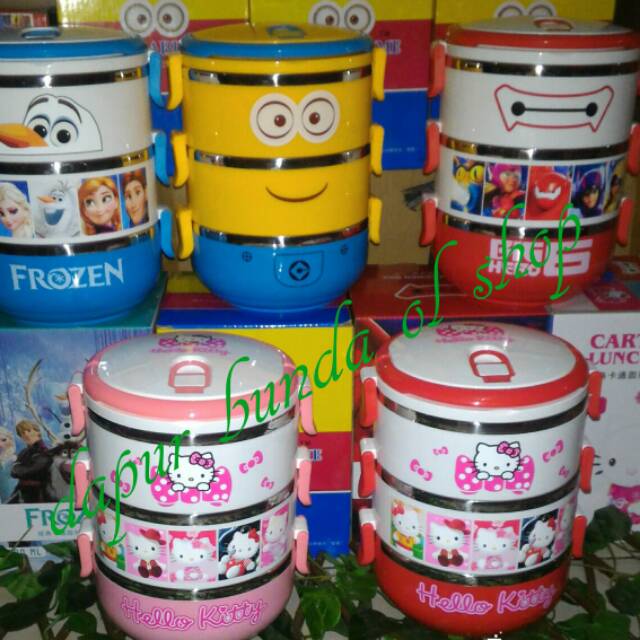 PROMO Rantang susun 3 karakter Shopee  Indonesia PROMO Rantang susun 3 karakter Shopee  Indonesia