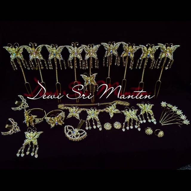 Set perhiasan manten kupu cengkrem