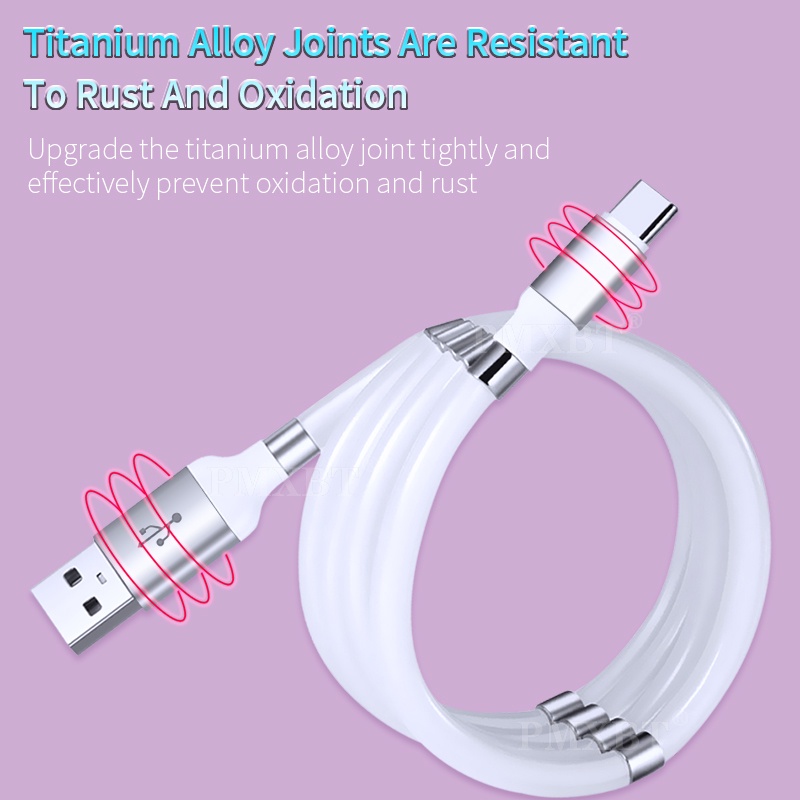 Kabel Data / Charger Micro USB / Type c Magnetik Bahan TPE Panjang 1M Untuk Android / iPhone