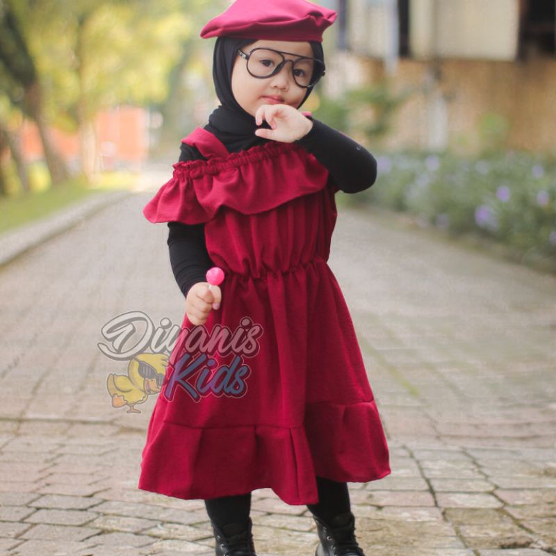 SABRINA -Dress anak tali pundak ala korea| Dress baju anak perempuan | Dress baju bayi | Gaun pesta anak bayi ori diyanis kids