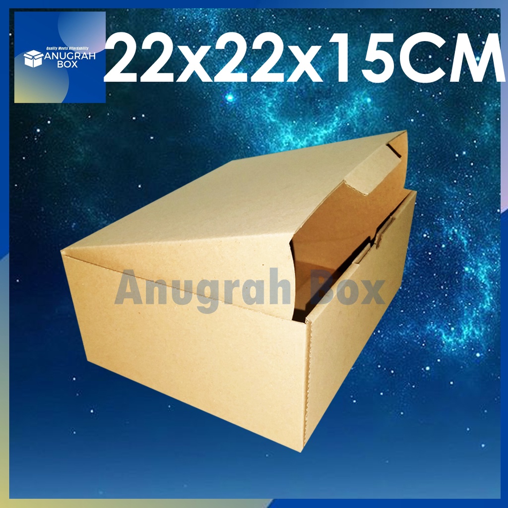 

Kardus box 22x22x15 cm (ECER) Diecut dus pizza donut kotak packing aksesories kue hampers giftbox