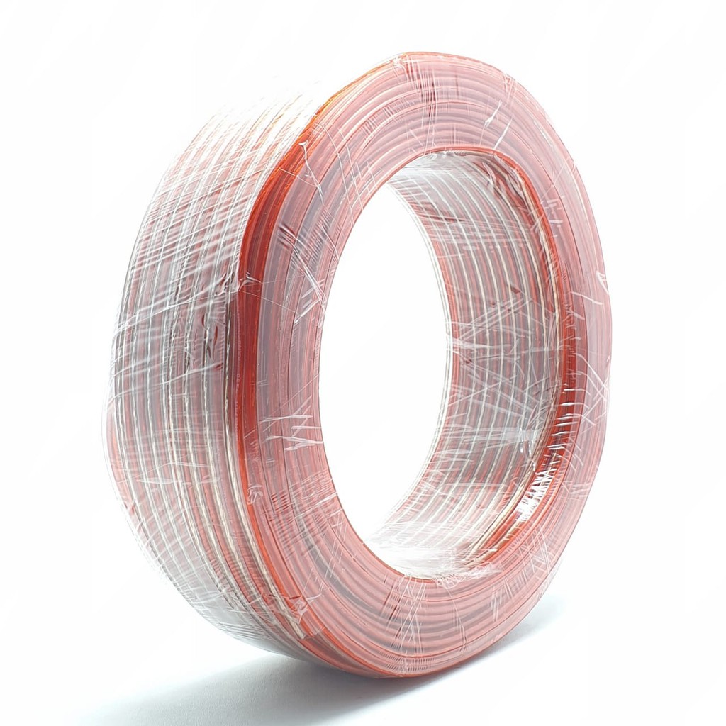 75 Yards (67 METER)  MXCOM Tipe 2X30 Kabel Audio Transparan Speaker Monster Warna Merah