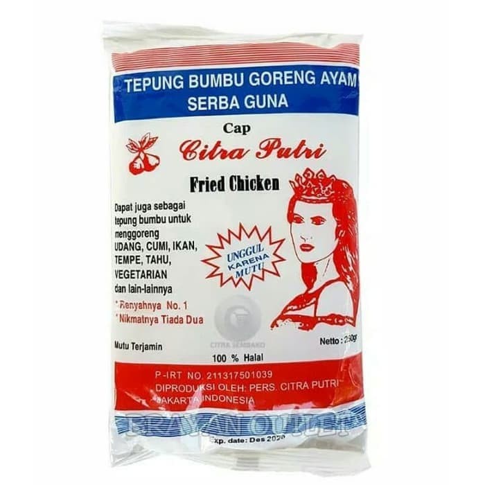 

cs01477 Tepung Bumbu Serbaguna Cap Citra Putri 250Gram Da01D100