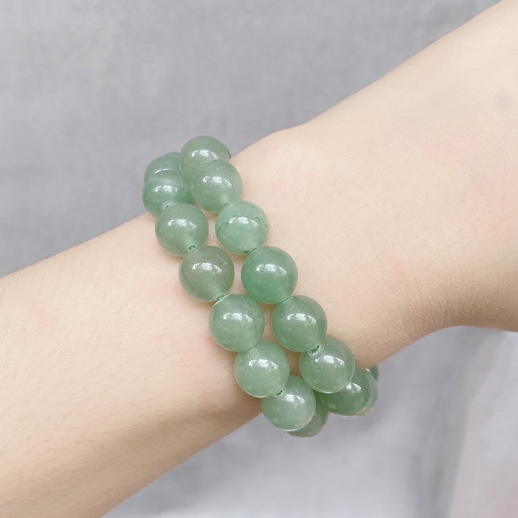 Manik-Manik Batu Alam Aventurine Hijau Bentuk Bulat Untuk Membuat Perhiasan Gelang Kalung Dan Anting