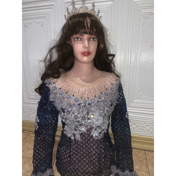 kebaya payet warna navy