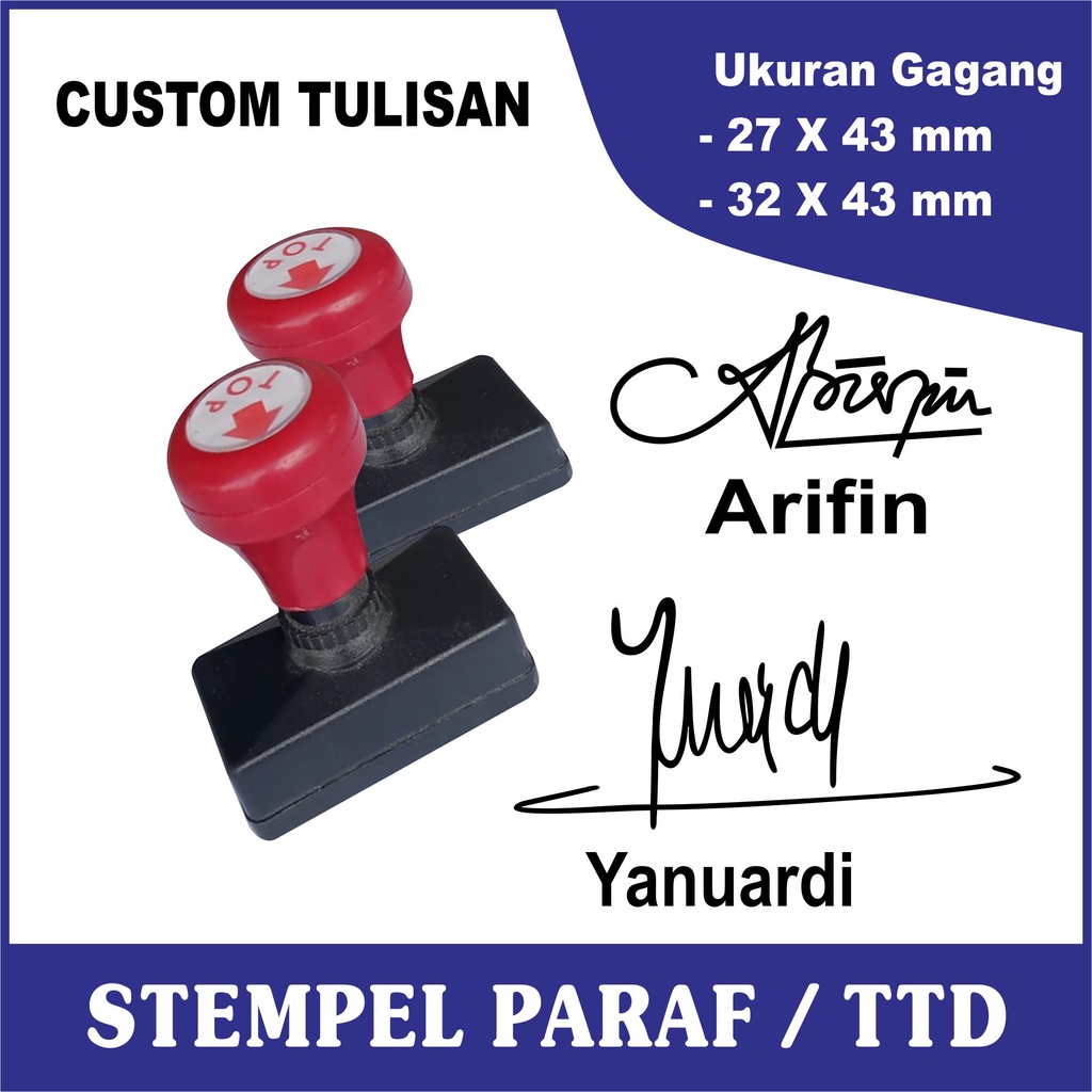 

Stempel Paraf Tanda Tangan Nama Stempel Flash Warna