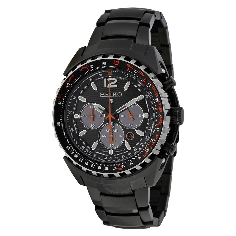 Jam tangan Pria Seiko Prospex Solar Black Dial Black Men's Watch SSC263